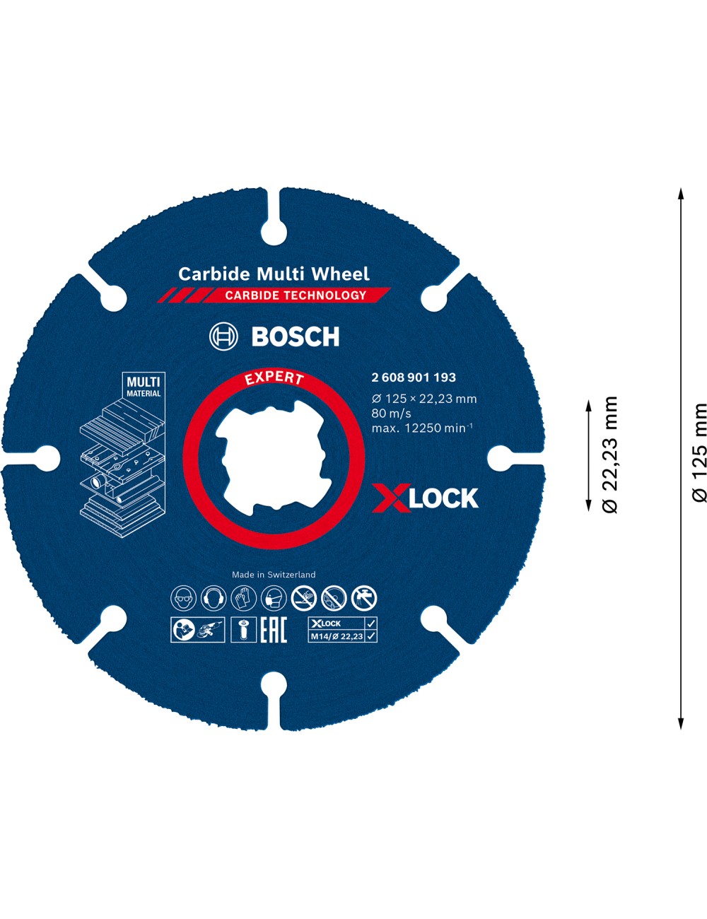 2608619212 - Dischi lamellari X-LOCK, versione dritta, piastra in