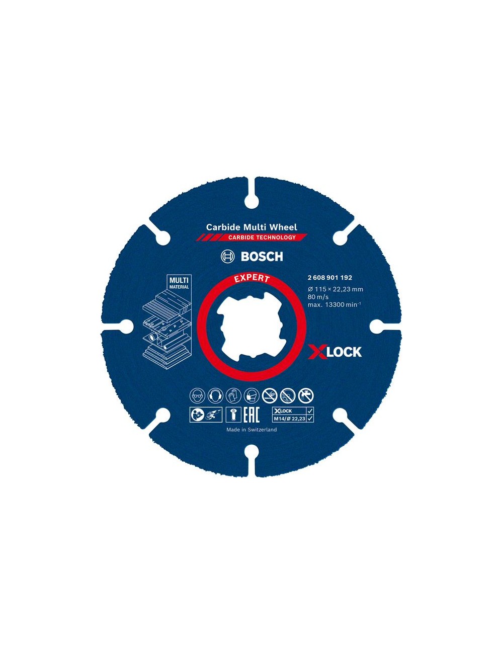 Disco da taglio universale Bosch Carbide Multi Wheel X-Lock, 115mm  [2608901192]