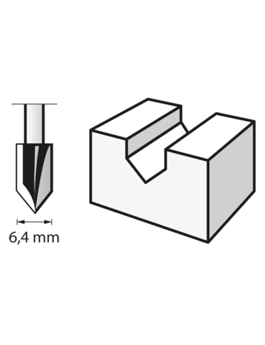 Fresa (HSS) 6,4 mm (640)...