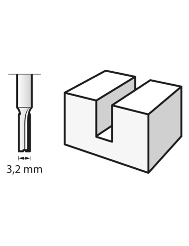 Fresa (HSS) 3,2 mm (650)...